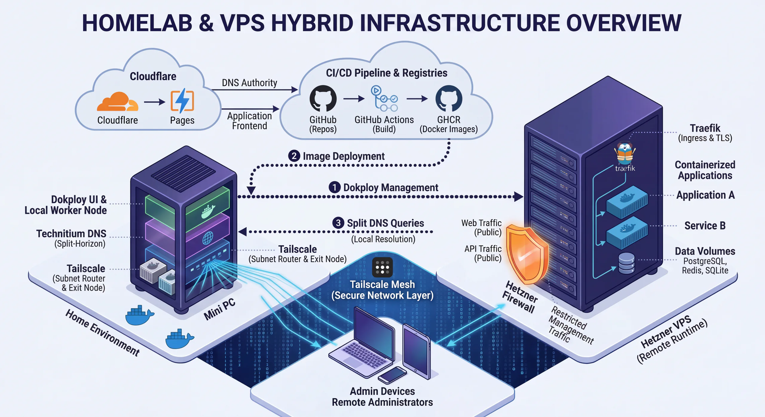 Homelab and VPS hybrid infrastructure overview